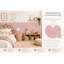 Adhésif décoratif 48 pouces de large rosé, bordure festonnée, hauteur de 40 pouces-113622235