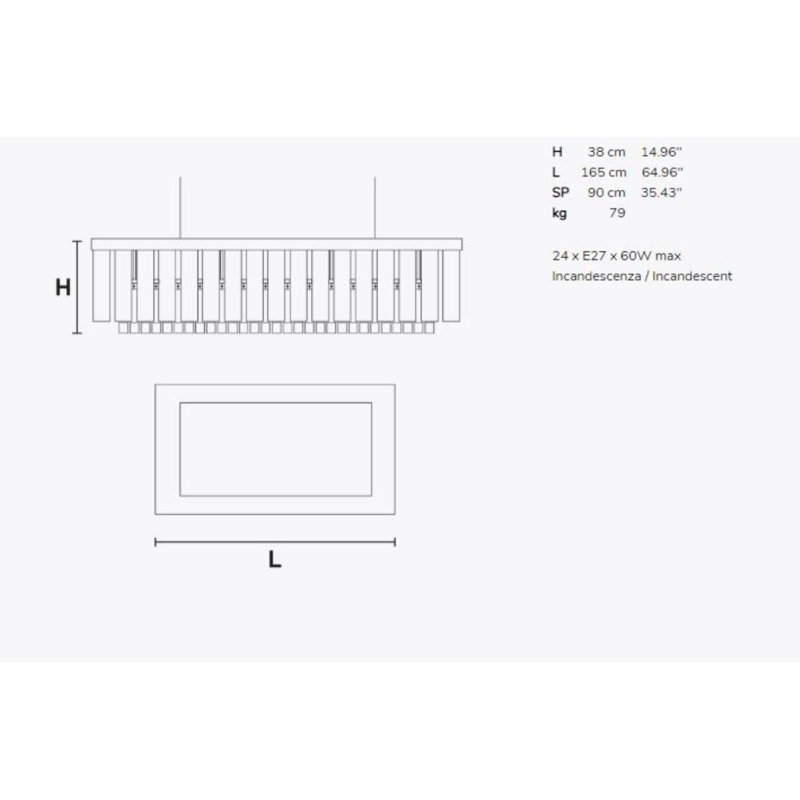 Lustre tambour contemporain Flamand, Transparent, Bronze mat, 20” Length x 15” Width x 15” Height