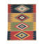 Hand-Knotted Wool Southwestern Area Rug in Red/Blue/Green/Yellow