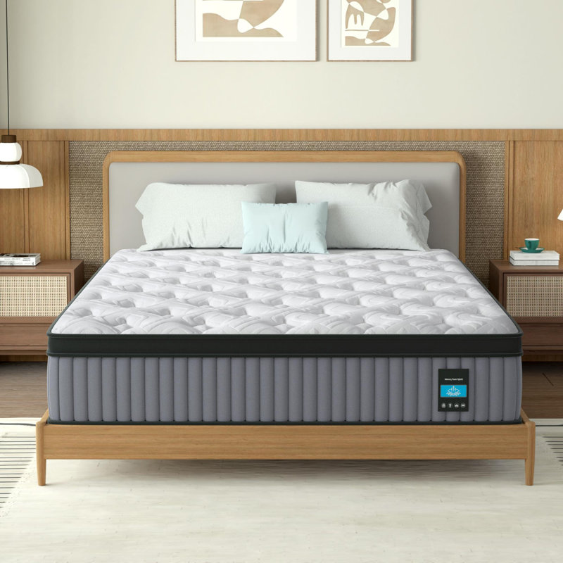 Matelas hybride - lit en mousse viscoélastique et à ressorts ensachés