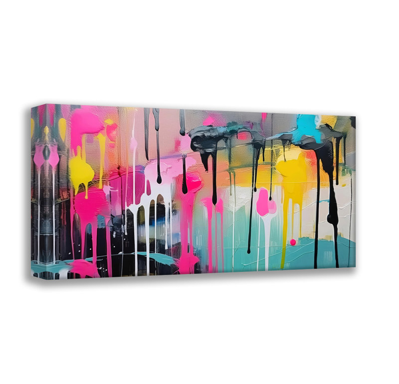Drips-4, estampe numérique sur toile tendue avec châssis, H 26 po x l 32 po