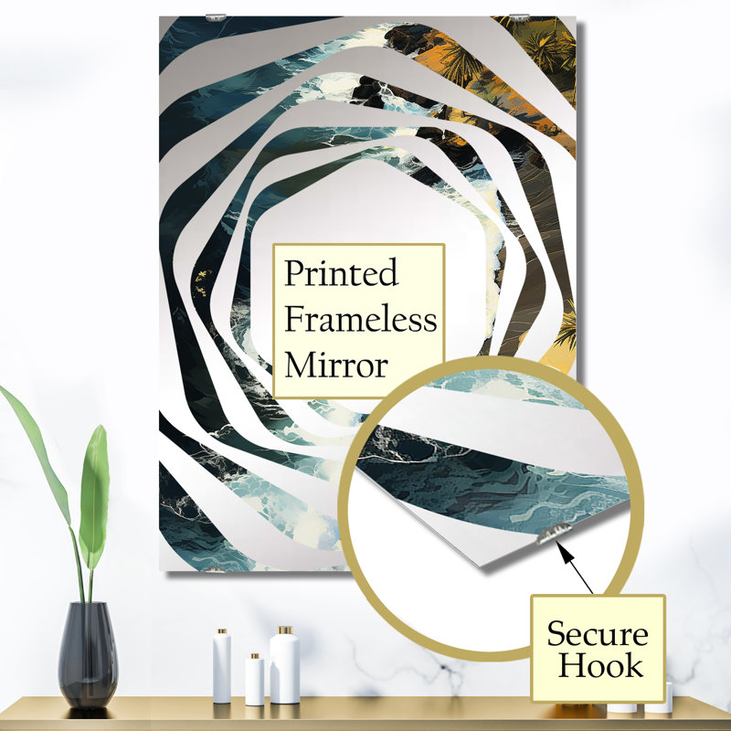 Miroir mural Feona - Coastal Beach, 40 po x 30 po