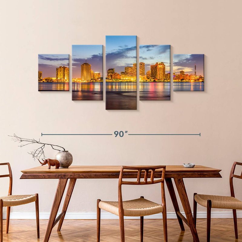 New Orleans Waterfront, H 42 po x l 92 po
