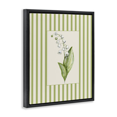Cadre flottant rayé Lily Of The Valley, design par Lisa Wehmeyer