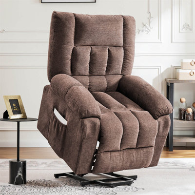 Oversized Power Lift Recliner Chair, Large Electric Recliner With Massage,, Side Pockets