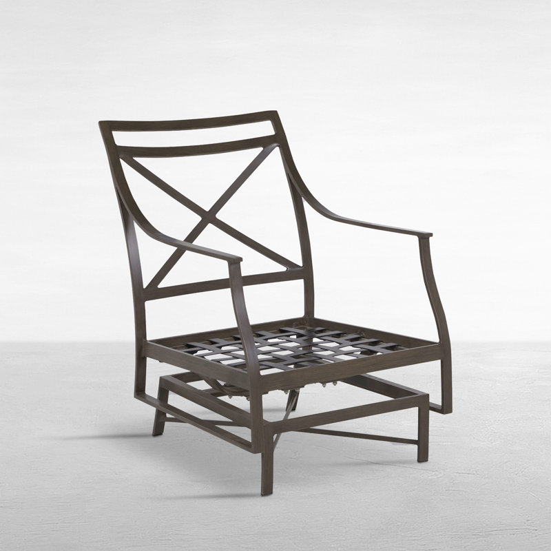 Méridienne d'extérieur en aluminium forgé Monaco, Welt + Standard Fill, Lin chambray, Gris ardoise