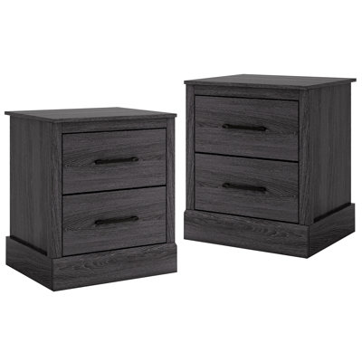 Ensemble de table de chevet 18,5 po avec 2 tiroirs et table de bout compacte