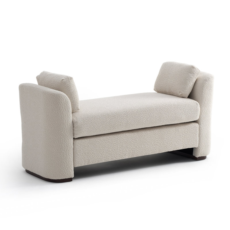Banc rembourré Alouette, Beige