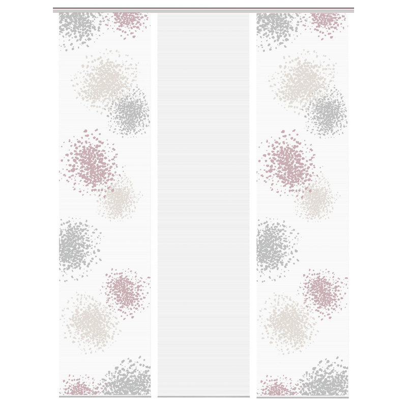 Peavy Semi Sheer Curtain Panel Pair, Berry