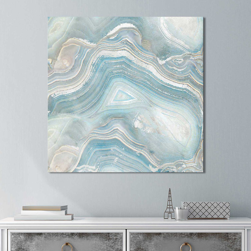 «Agate I», reproduction de peinture acrylique, H 18 po x l 18 po x P 1 po, Toile tendue