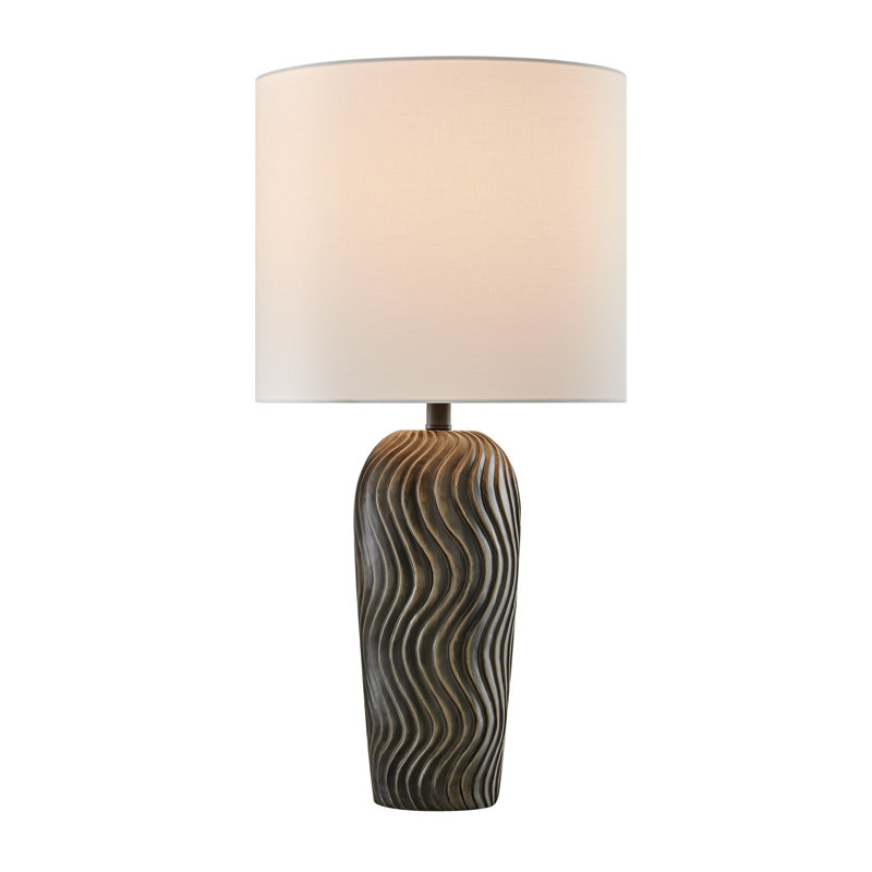 Lampe de table d'extérieur à DEL intégrée à pile 28,75 po Tyrion, Noir