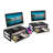 2 Pack 2-Tier Metal Monitor Stand Riser And Computer Desk Organizer With 2 Drawer For Laptop, Computer, Imac, Black