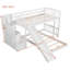 Lit superposé simple au-dessus de simple avec rangement intégré et glissière convertible Stairway