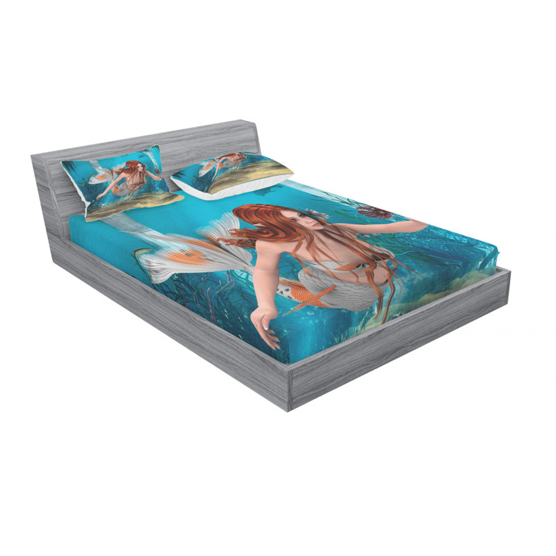 Microfiber Sheet Set, Queen Sheet Set with Fitted Sheet