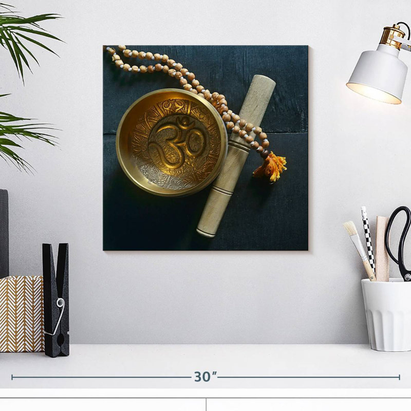 Java tibétain Mala et bol chantant, H 16 po x l 16 po