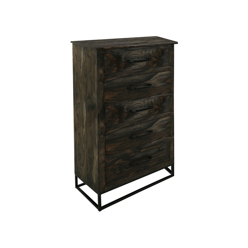 Commode 5 tiroirs Dark Teak