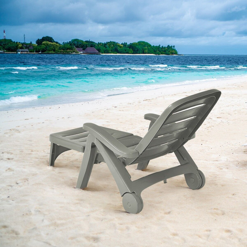 186cm Long Single Chaise, Grey