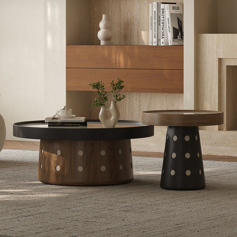 Ensemble de tables basses Modern Modern, Black/Brown