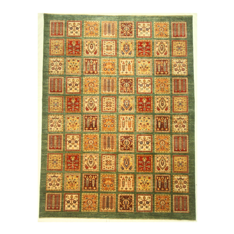 Hand Knotted Geometric Rug