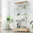 Small - Space Vertical Glass Storage Unit With Quick Assembly, 13 Colour Led Lights, And 2 Large Drawers For Bedroom, Kitchen Elegant Four Tier Cabinet Drawers, 4 Shelves, Led, Secure Office-1969176028