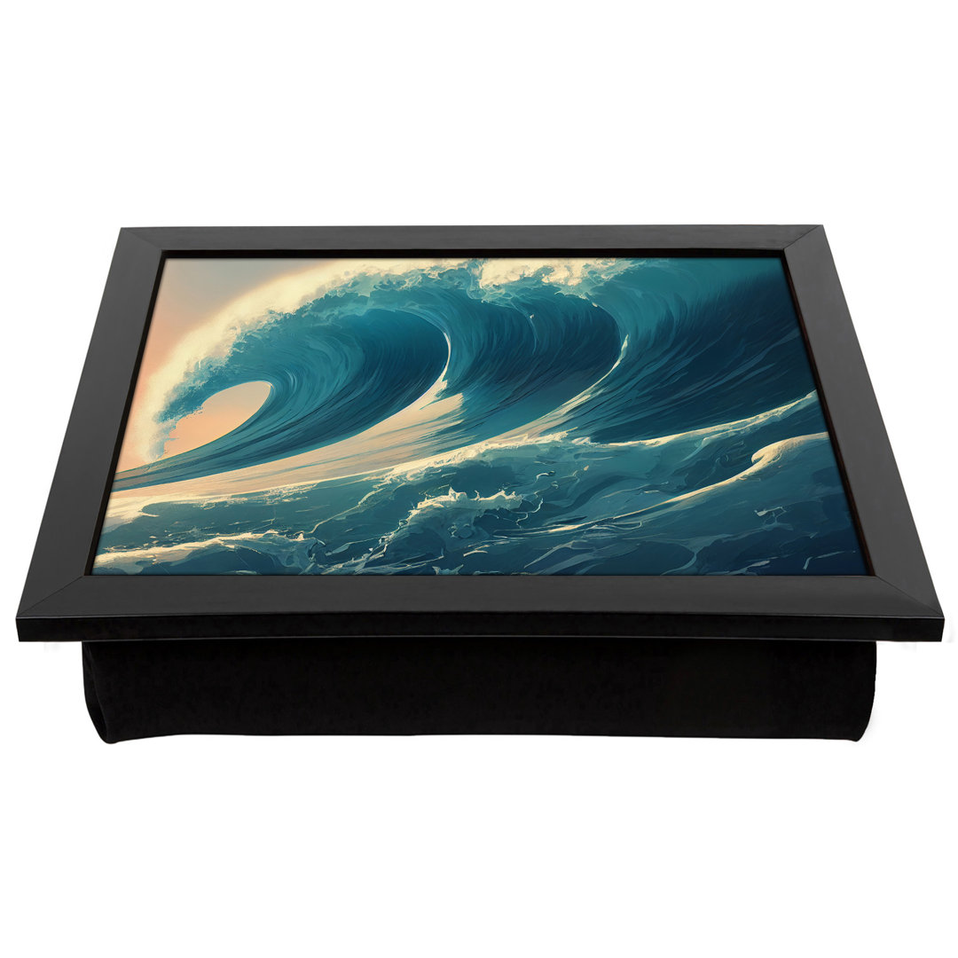 Appealing Ocean Wave  Lap Tray with Cushion