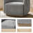 Berklie 35"W Modern Boucle Chenille Swivel Armchair with Solid Wood Base-1502447822