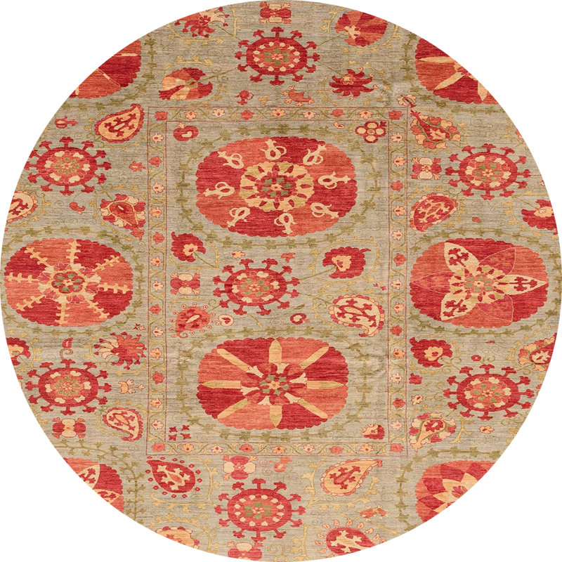Abstract Indoor Rug, Round 6'