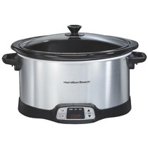  Hamilton Beach Stay or Go Programmable 7 Qt. Slow Cooker with  Party Dipper 33478: Home & Kitchen