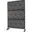 Écran d'intimité en métal H 76 po - noir. Idéal pour l'intérieur et l'extérieur. Panneau de balcon de patio autoportant. Rouille - acier. Salle de jardin polyvalente. Installation facile H 76 po x l 76 po noir-121639741