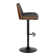 Swivel Upholstered Adjustable Height Counter Stool with Metal Frame