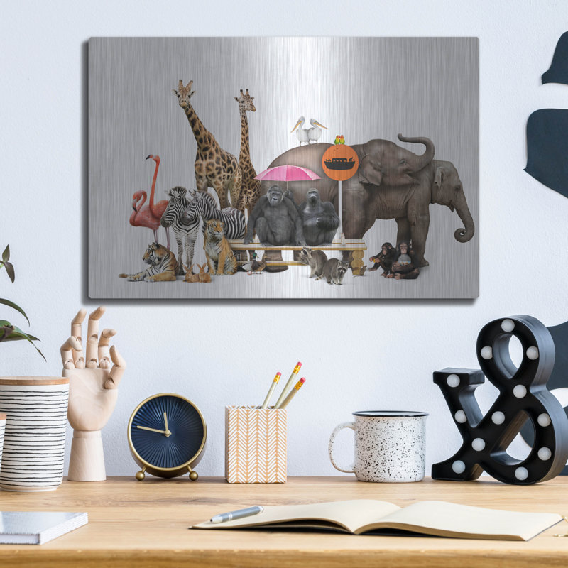  «Waiting For The Ark» par John Hovenstine, art mural en métal, 16 po x 12 po, H 12 po x l 16 po