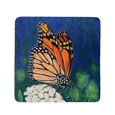 Ensemble de 4 sous-verres Monarch & Flowers