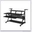 Keyboard Desk with Integrated Studio Storage - Mobile Music Stand for 61-Key MIDI Controllers-995213919