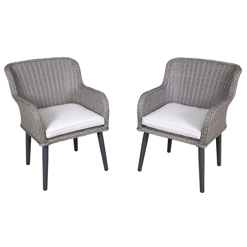 Dejun Patio Dining Side Chair with Cushion