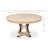Tower Oak Round Solid Wood Top Dining Table-114022761