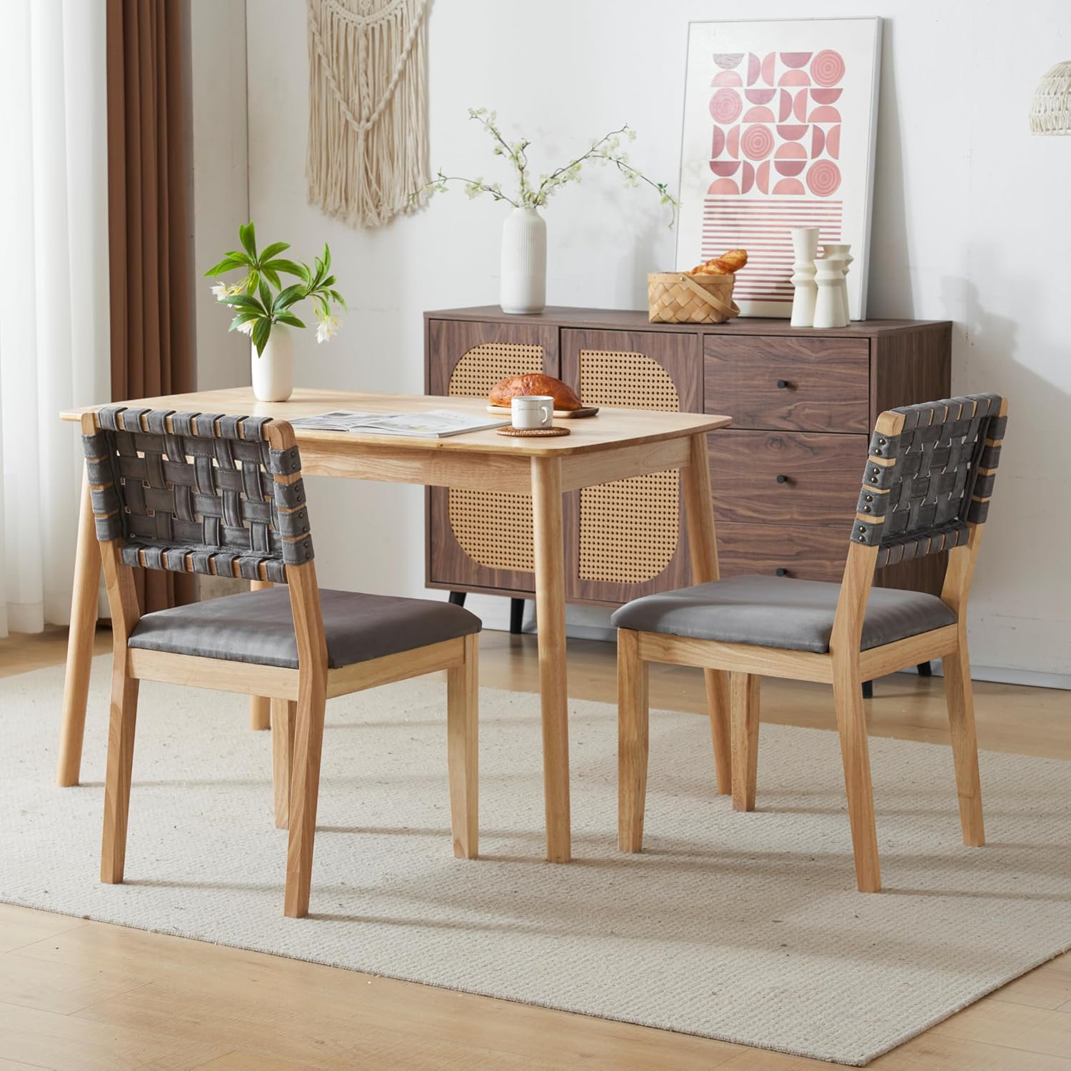 Bay Isle Home™ Mid Century Modern Wooden Dining Chairs Set Of 2 ...