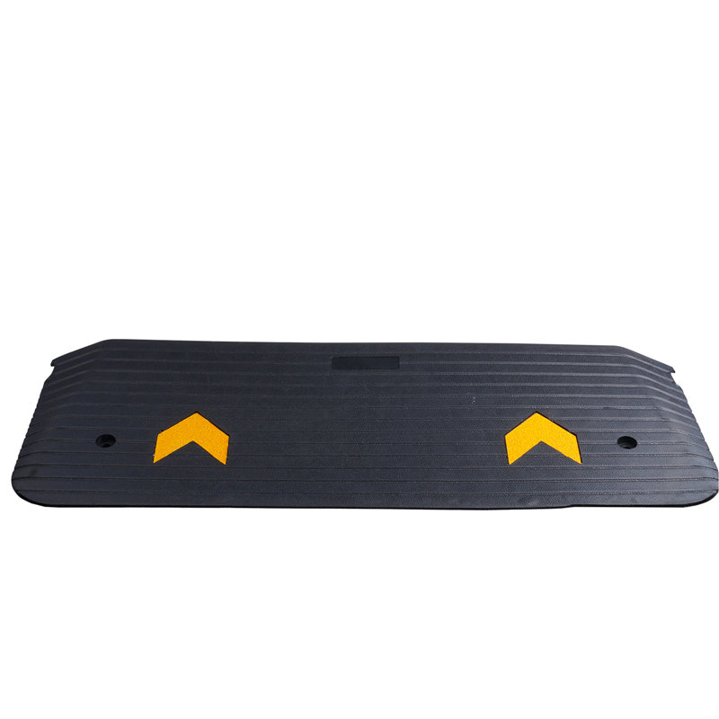 Rampe de seuil en caoutchouc, porte de rampe de seuil de 2 po, rampe de seuil de puissance en caoutchouc recyclé avec capacité de charge de 33069 lb, rampe de seuil solide en caoutchouc antidérapant pour fauteuil roulant et scooter