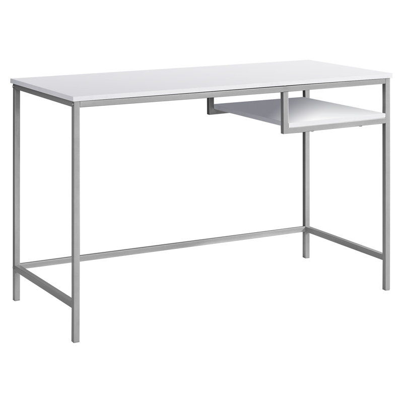 Bureau d'ordinateur, bureau personnel, ordinateur portable, L 48 po, travail, métal, stratifié, contemporain, moderne