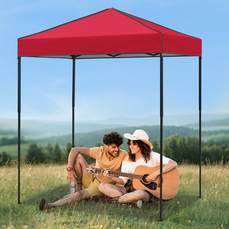 6x4 Canopy Tent, Heavy Duty Pop up Canopy with Carry Bag, Red