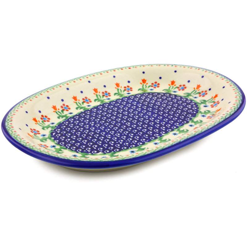 Spring Flowers Stoneware Platter