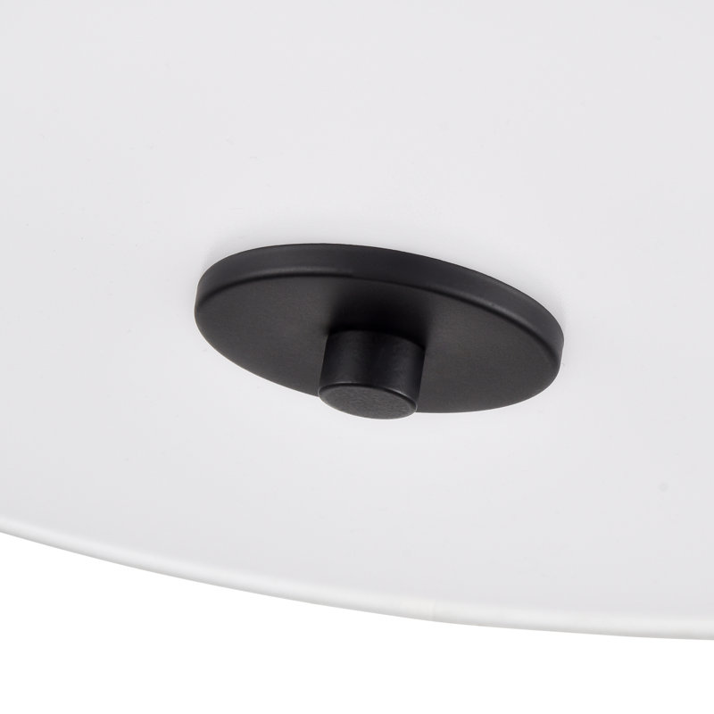 Plafonnier semi-encastré 2 lumières Halima , Noir mat