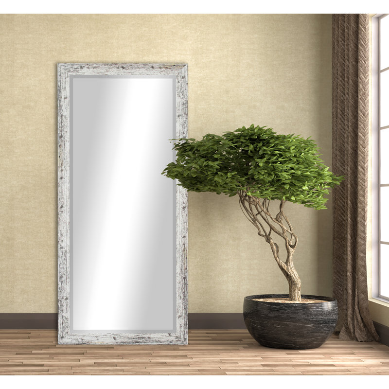 Miroir pleine grandeur Henslee, Blanc patiné, H 65,5 po x l 32 po