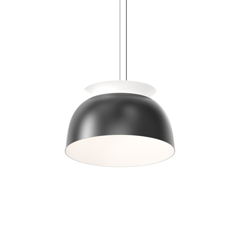 Belle 1 - Light LED Dome Pendant, Satin White, 11.5" H x 18" W x 18" D