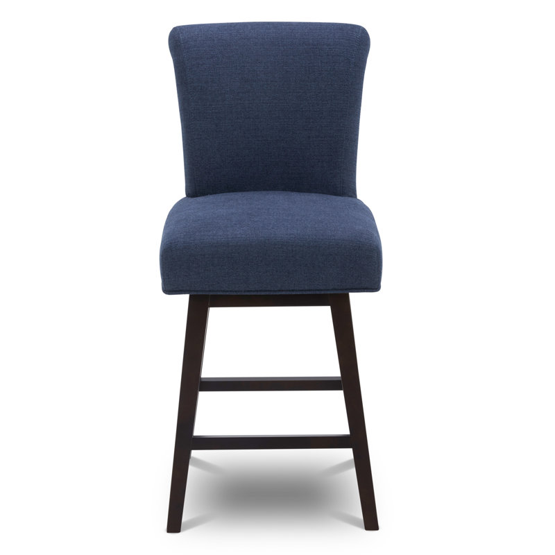 Tabouret de comptoir pivotant 26 po Elora, Bleu minuit