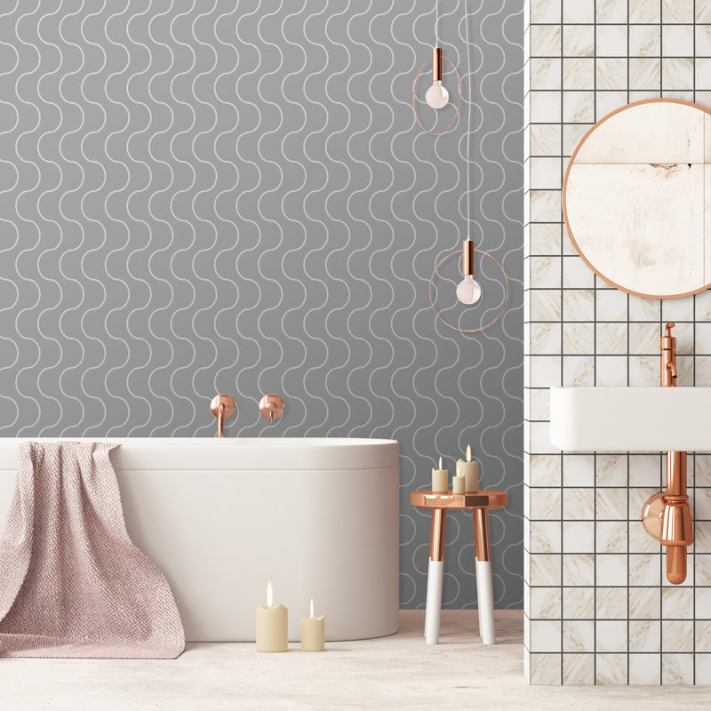 Rouleau de papier peint Paule Marrot Moiré, Gris