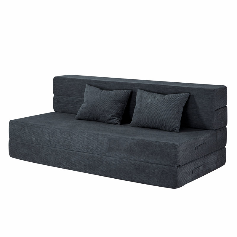 Grand canapé-lit 60 po convertible et pliable, Gris foncé
