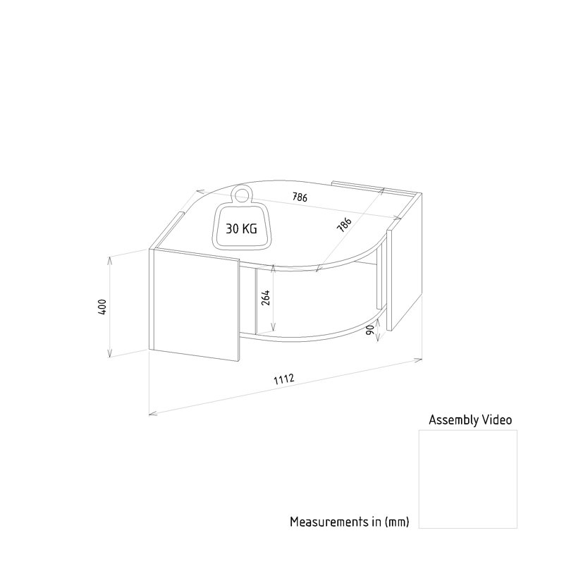 Calogera Sled Coffee Table with Storage