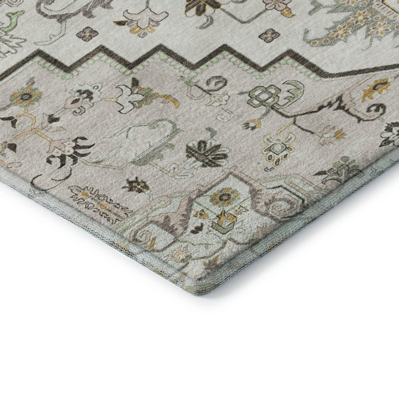Premium Machine Washable Cossette AMF1036 Oriental Rug, Rectangle 3' x 5'