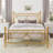 Ajayceon Metal Platform Bed Frame With Vintage-Style Headboard And Footboard-366724057-357881626