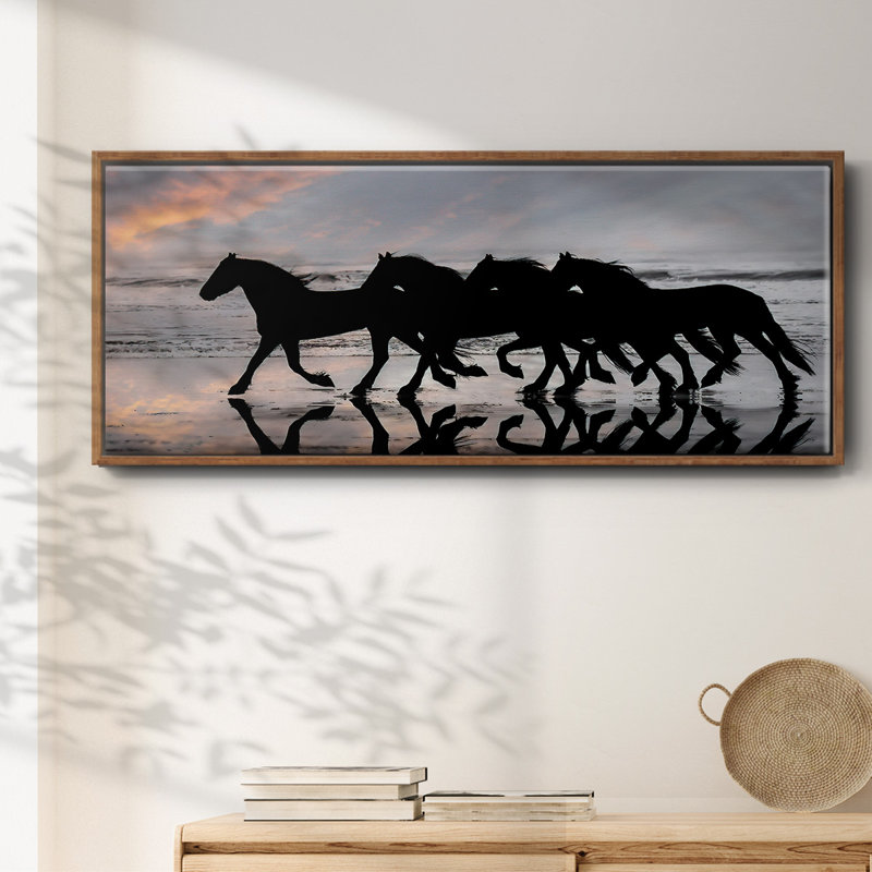 Plage galop - toile encadrée